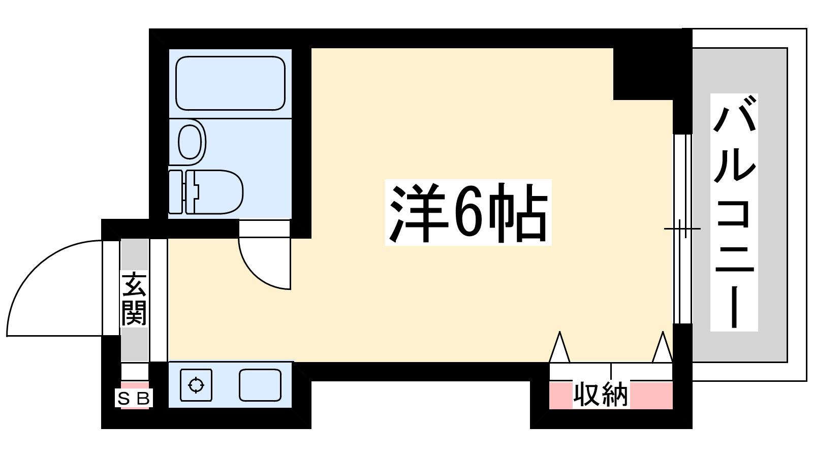 ラセレッソ西中島(ワンルーム/6階)の間取り写真