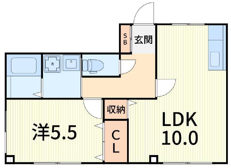 大森コーポ(1LDK/2階)の間取り写真