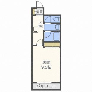 リゾルテ中央(1K/8階)の間取り写真