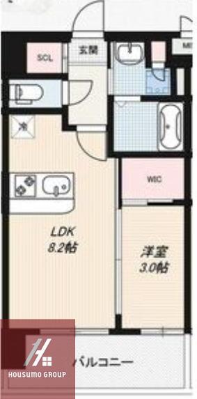 LUXE新大阪VI(1LDK/5階)の間取り写真