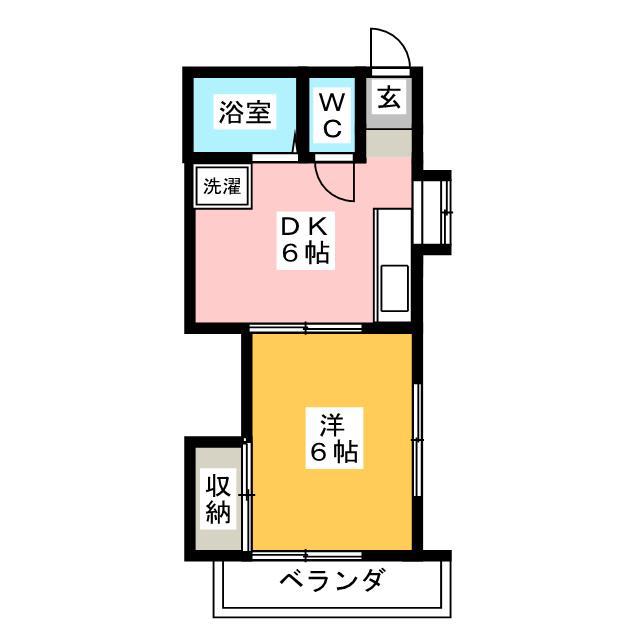 メゾン人見(1DK/1階)の間取り写真