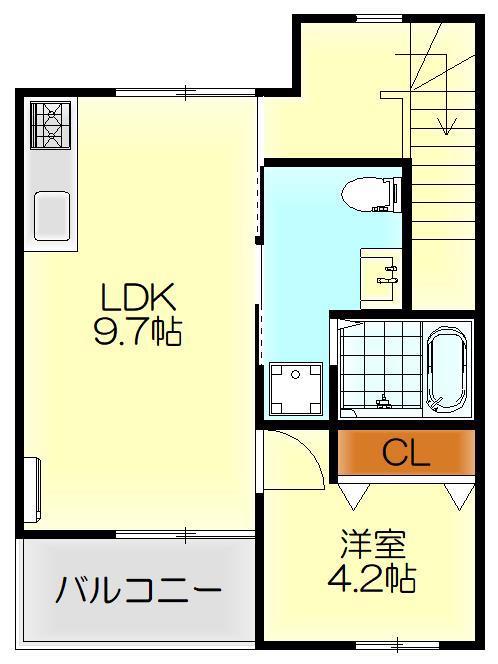  PRIVE広(1LDK/3階)の間取り写真