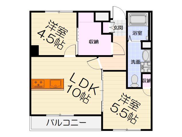 センティーレ和泉(2LDK/1階)の間取り写真