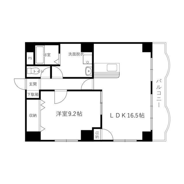 メゾンエスポワール(1LDK/3階)の間取り写真
