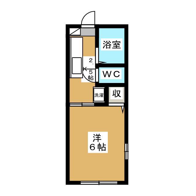 メゾンフルール(1K/1階)の間取り写真