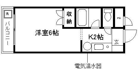 サントピアZEN(1K/3階)の間取り写真
