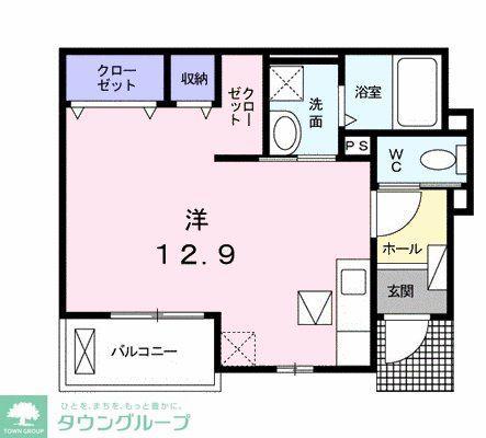 サンプルメリア(1K/1階)の間取り写真