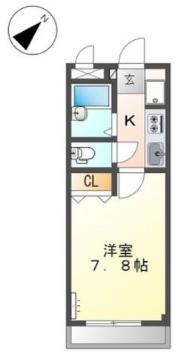 フェニックス(1K/3階)の間取り写真