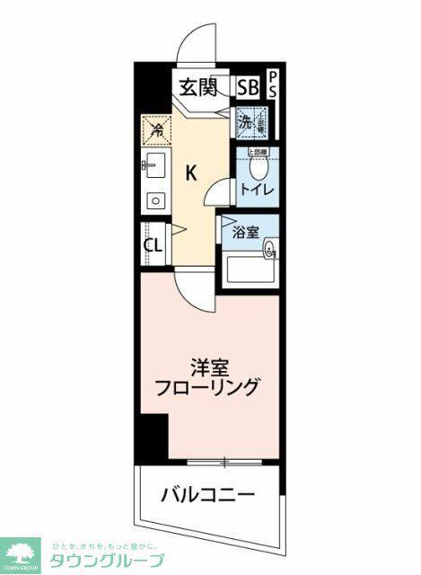 グランヴァン池袋西(1K/2階)の間取り写真