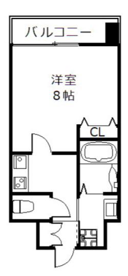W.O.B.KYOBASHI(1K/7階)の間取り写真