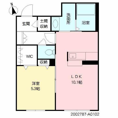 LA・MAISON乙津(1LDK/1階)の間取り写真