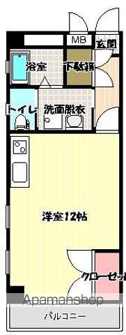 シップスコート(ワンルーム/3階)の間取り写真