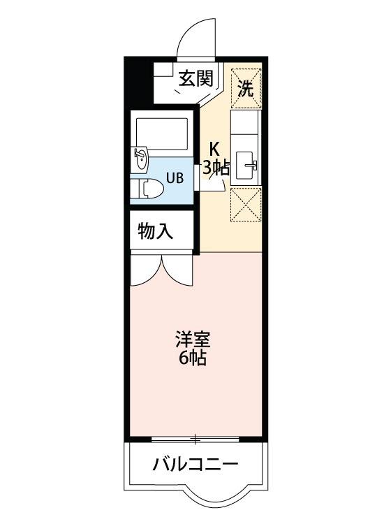 エリール 習志野(ワンルーム/3階)の間取り写真