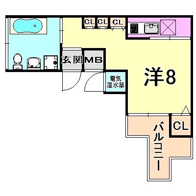 PISO(ワンルーム/5階)の間取り写真