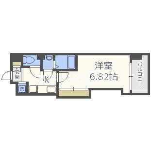 LUXE難波西Ⅱ(1K/12階)の間取り写真