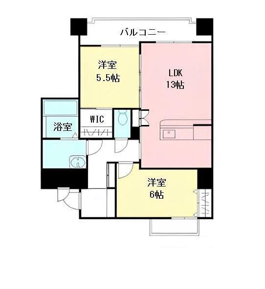 シャーメゾンステージ片野(2LDK/10階)の間取り写真