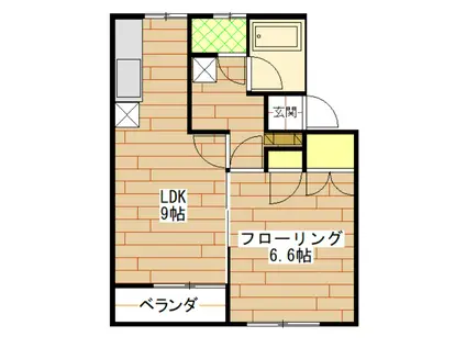 エスポワール・K(1LDK/1階)の間取り写真