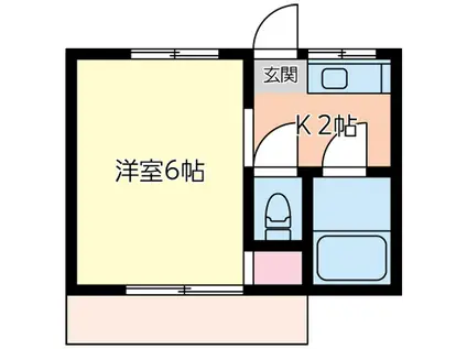 コーポ山崎(1K/1階)の間取り写真