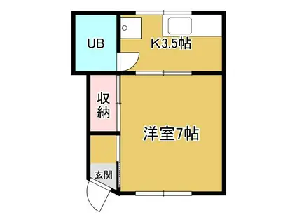 壱番館A(1K/1階)の間取り写真