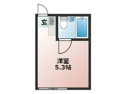 コーポ花小金井(ワンルーム/1階)の間取り写真