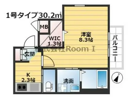 メゾン・ド・西梅田 旭化成ヘーベルメゾンHEBEL HAUS(1K/2階)の間取り写真