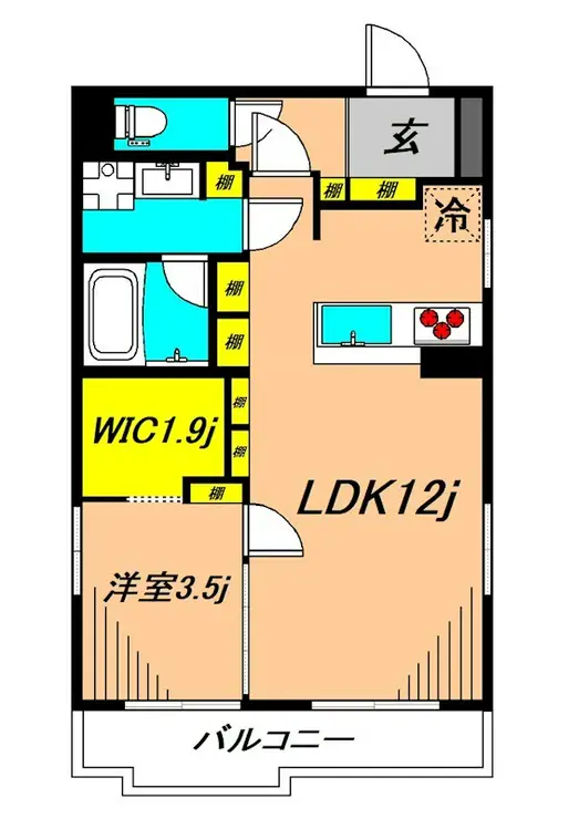 プランドール西品川 4階階 間取り