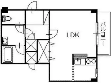 リンクサイドマンション(ワンルーム/4階)の間取り写真