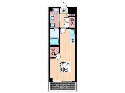 LEBEN GLANZ平和大通(ワンルーム/6階)の間取り写真