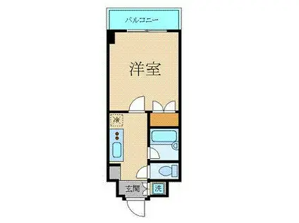 プレール東神田(1K/5階)の間取り写真