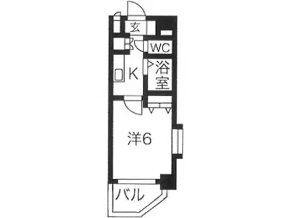 DUO・CREA西五反田A棟(1K/12階)の間取り写真