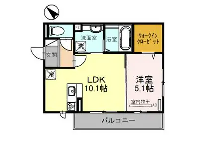 ＪＲ阪和線 富木駅 徒歩7分 3階建 築7年(1LDK/3階)の間取り写真