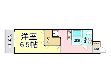 メゾン・ド・ヒロ(1K/4階)の間取り写真