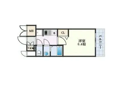 プレサンスTHE新栄(1K/13階)の間取り写真