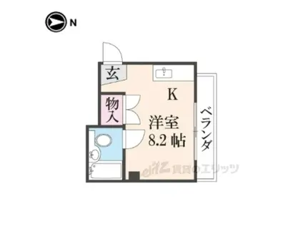 アンクル烏丸高辻(ワンルーム/3階)の間取り写真