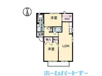シャーメゾンエチュード D(2LDK/1階)の間取り写真