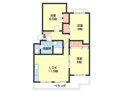 フォーシーズン和歌山I(3LDK/3階)の間取り写真
