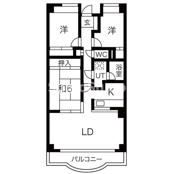 デメテル高取台(3LDK/4階)の間取り写真