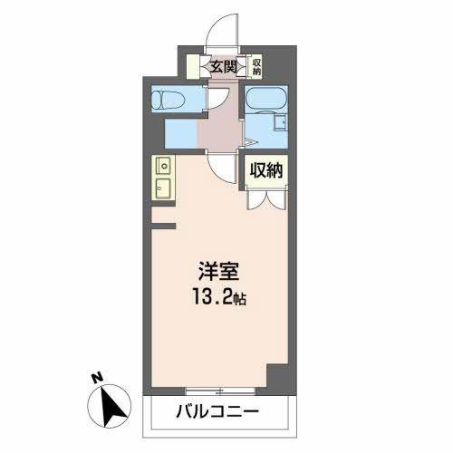 ステーションビラKIII(ワンルーム/5階)の間取り写真