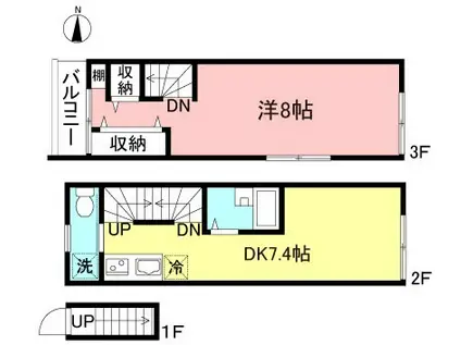 プルミエール大塚(1DK/1階)の間取り写真