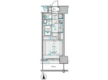メイクスアート上前津VI(1K/13階)の間取り写真