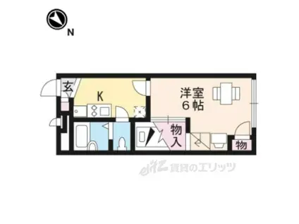 レオパレス西京(1K/3階)の間取り写真