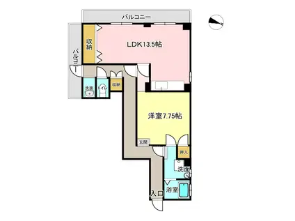 オーシャンパレス(1LDK/2階)の間取り写真