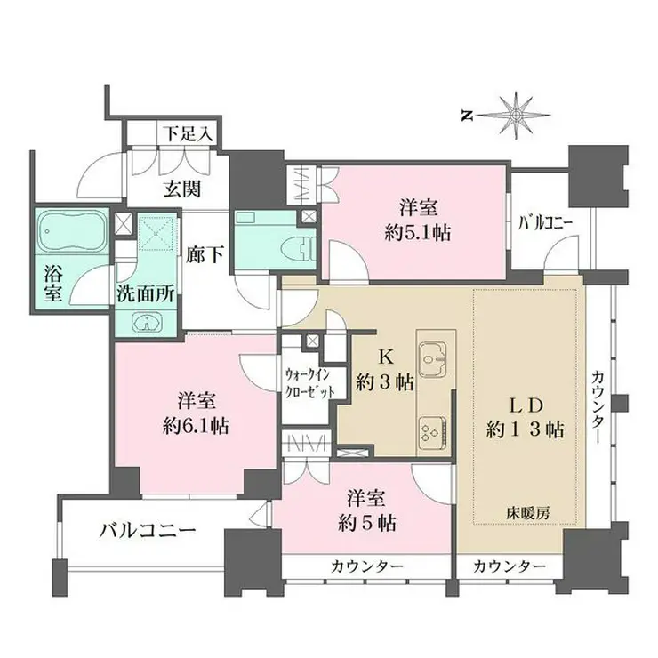 ジオ千代田大手町 4階階 間取り