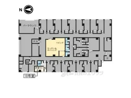 CASA MIA 北白川(ワンルーム/2階)の間取り写真