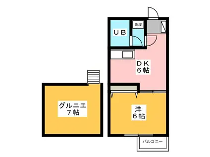 ロータス久我山(1DK/3階)の間取り写真