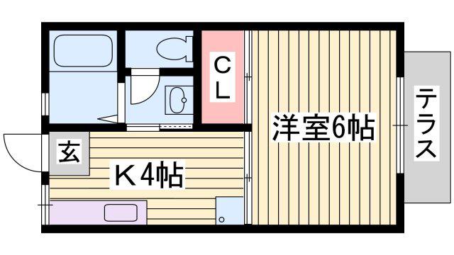 セフィラ北平野(1DK/1階)の間取り写真