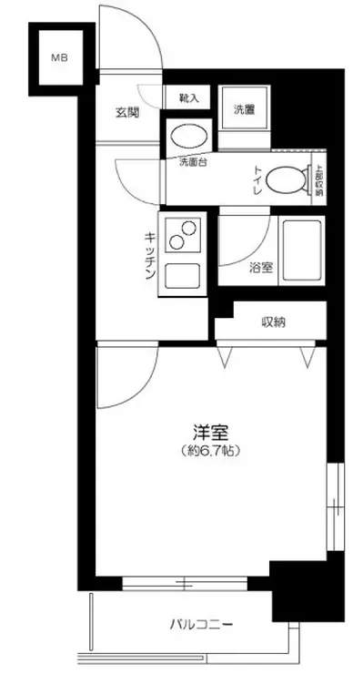 プレール・ドゥーク京橋 7階階 間取り