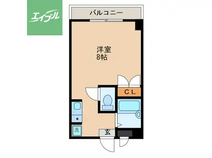 レジデンスタカ(ワンルーム/4階)の間取り写真