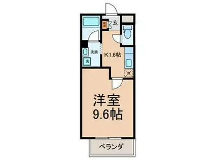 マイタウン茶所(1K/3階)の間取り写真