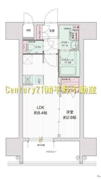 グランフォーレ久留米駅プレミア(1LDK/12階)の間取り写真